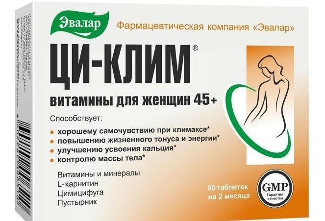 Ци-Клим витамины для женщин 45+, Эвалар, 60 таб. БАД, цена 270 грн ...