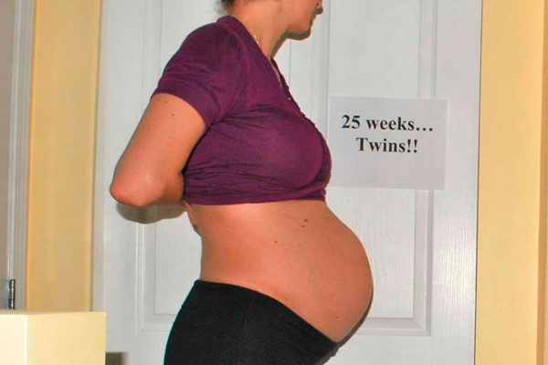 Размер живота у беременной на сроке 25 недель