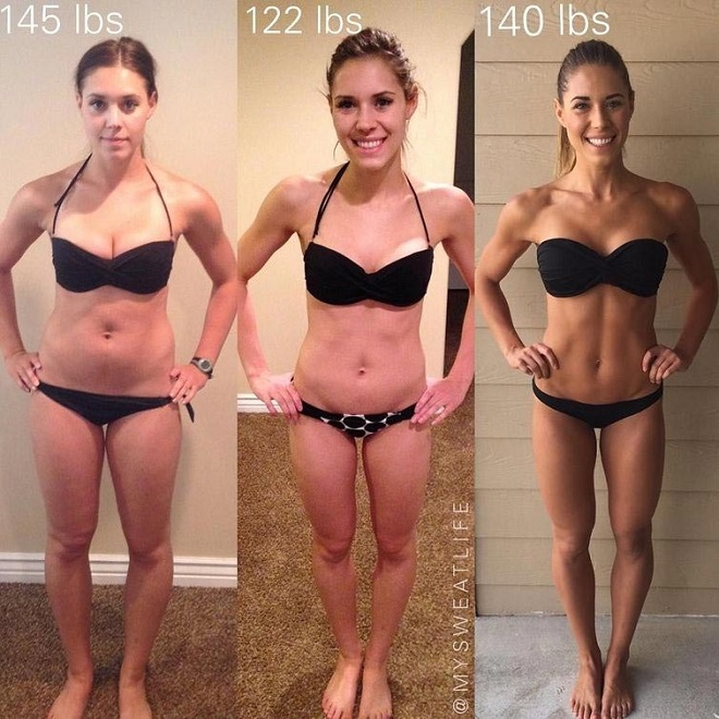 27 фото доказательств, почему объемы важнее веса: тело разное, вес один и тот же
