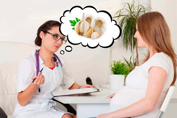 Консультация с врачом касательно употребления чеснока в период беременности