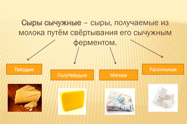 Классификация сычужных сыров